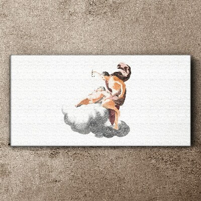 Canvas schilderij Engel op een wolk