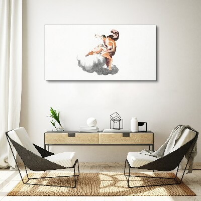 Canvas schilderij Engel op een wolk