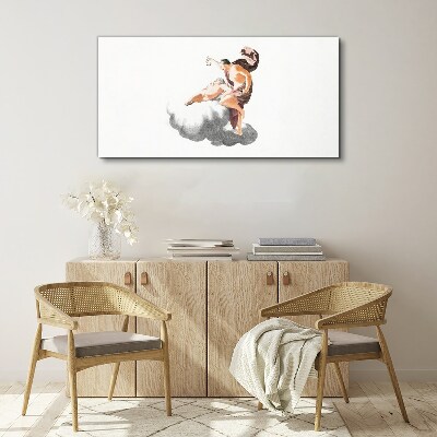 Canvas schilderij Engel op een wolk