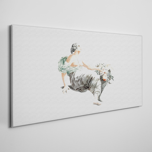 Schilderij op doek Bloemenmuze