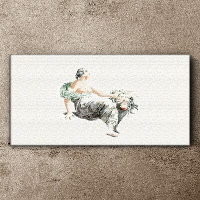 Schilderij op doek Bloemenmuze