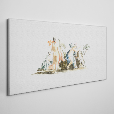 Foto op canvas Mythologische scène in pastelkleuren