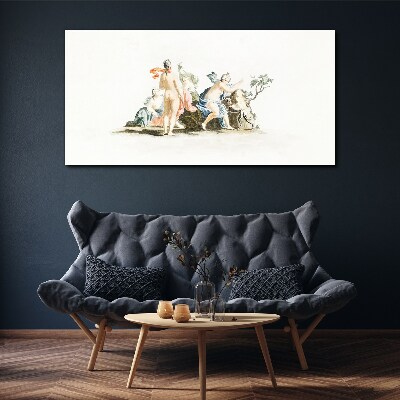 Foto op canvas Mythologische scène in pastelkleuren