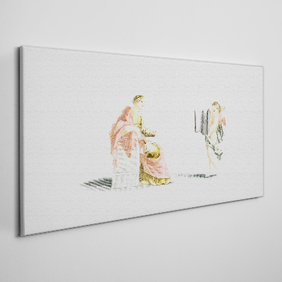 Canvas schilderij Gesprek met een engel