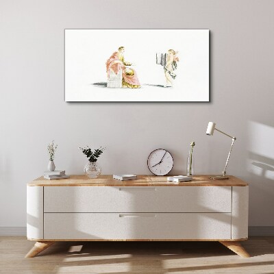 Canvas schilderij Gesprek met een engel