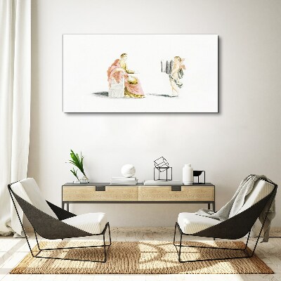 Canvas schilderij Gesprek met een engel