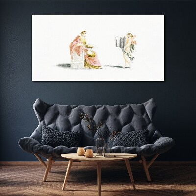 Canvas schilderij Gesprek met een engel