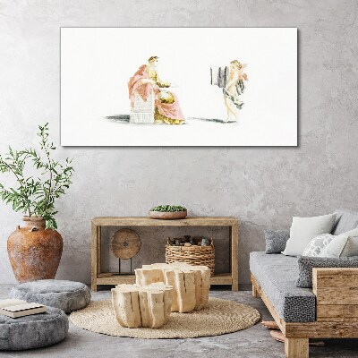 Canvas schilderij Gesprek met een engel