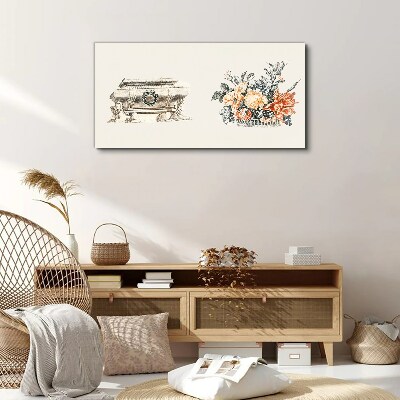 Schilderij op doek Stilleven met vaas en bloemen