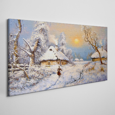 Canvas schilderij Winterlandschap