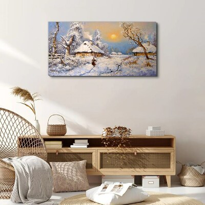 Canvas schilderij Winterlandschap
