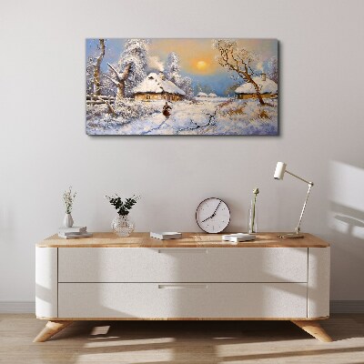 Canvas schilderij Winterlandschap