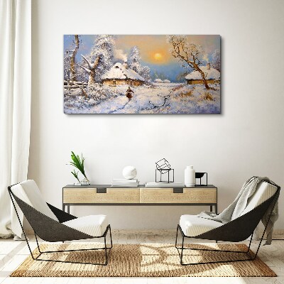 Canvas schilderij Winterlandschap