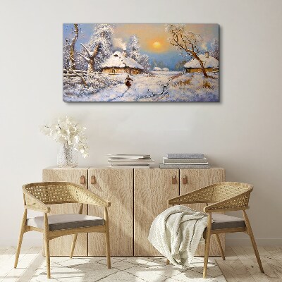 Canvas schilderij Winterlandschap