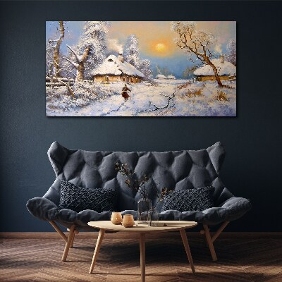 Canvas schilderij Winterlandschap