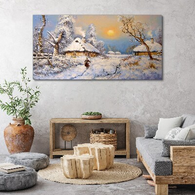 Canvas schilderij Winterlandschap