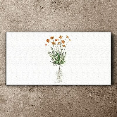 Schilderij op doek Bloemen met wortels