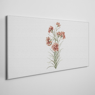 Canvas schilderij Bloemen in delicate tinten roze