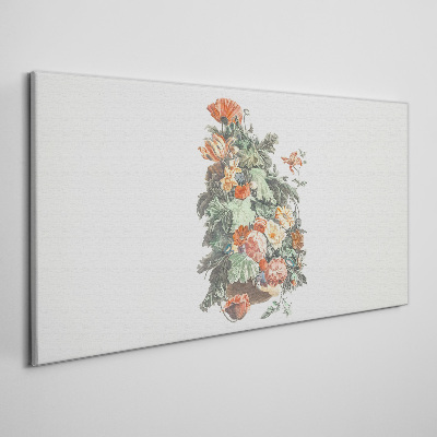 Canvas schilderij Bloemstuk in een vaas