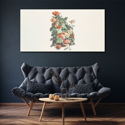 Canvas schilderij Bloemstuk in een vaas