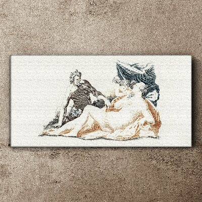 Schilderij op doek Mythologische scène met godheden