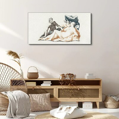 Schilderij op doek Mythologische scène met godheden