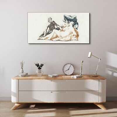 Schilderij op doek Mythologische scène met godheden