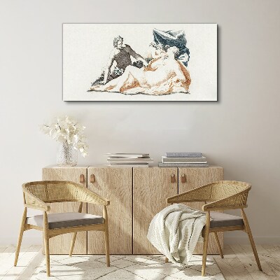 Schilderij op doek Mythologische scène met godheden