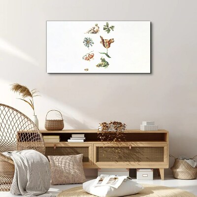 Foto op canvas Bloemeninspiraties in delicate kleuren