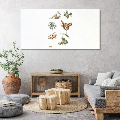 Foto op canvas Bloemeninspiraties in delicate kleuren