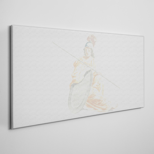 Foto op canvas Verdediger met schild en speer