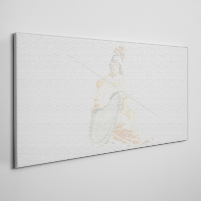 Foto op canvas Verdediger met schild en speer