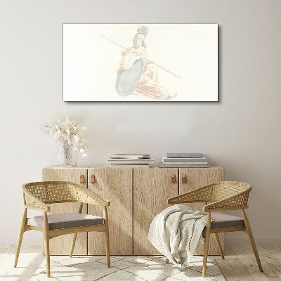 Foto op canvas Verdediger met schild en speer