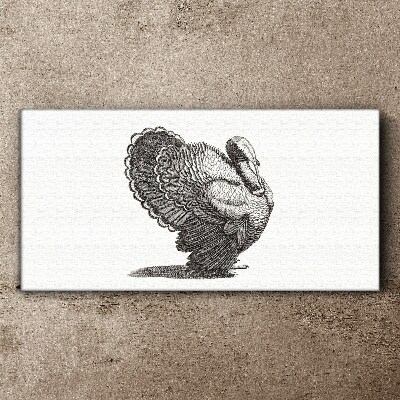 Schilderij op doek De elegantie van kalkoen in detail