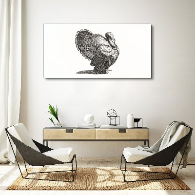 Schilderij op doek De elegantie van kalkoen in detail