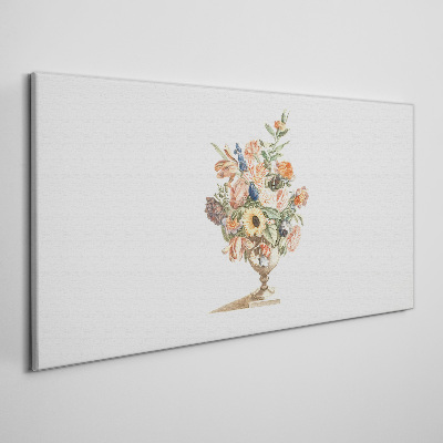 Canvas schilderij Vaas met bloemen