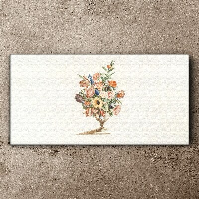 Canvas schilderij Vaas met bloemen