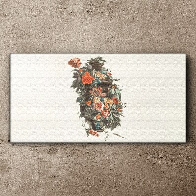 Foto op canvas Bloemenvaas in delicate kleuren