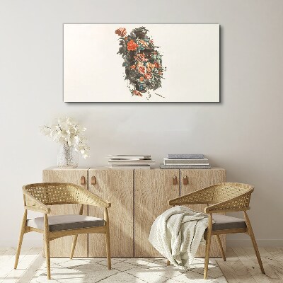 Foto op canvas Bloemenvaas in delicate kleuren