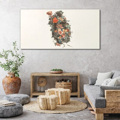 Foto op canvas Bloemenvaas in delicate kleuren