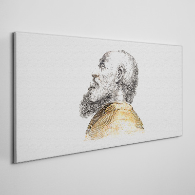 Schilderij op doek Portret van een man met een baard