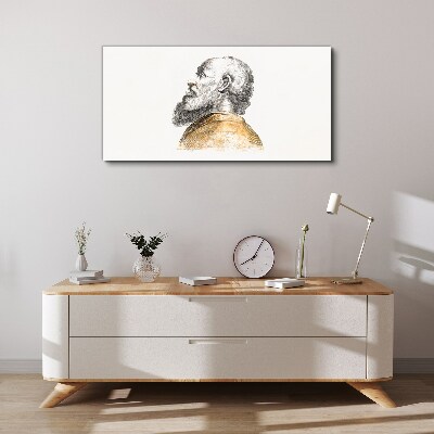 Schilderij op doek Portret van een man met een baard