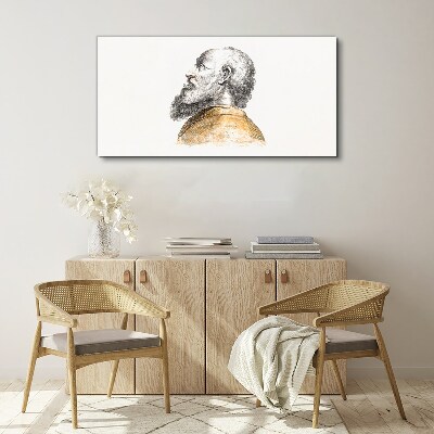 Schilderij op doek Portret van een man met een baard