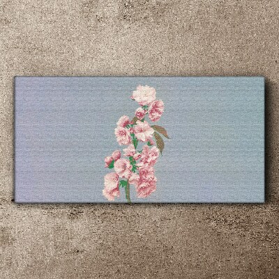 Canvas schilderij Een bloemenlandschap in pasteltinten