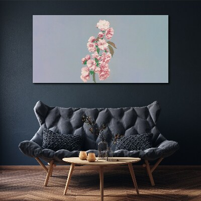 Canvas schilderij Een bloemenlandschap in pasteltinten