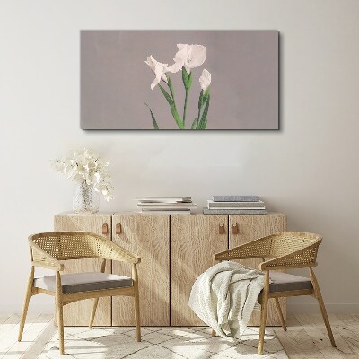 Foto op canvas Bloemen op een grijze achtergrond