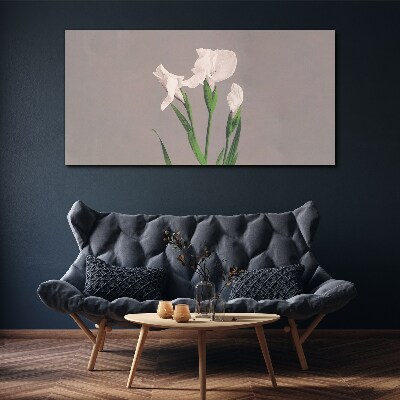 Foto op canvas Bloemen op een grijze achtergrond