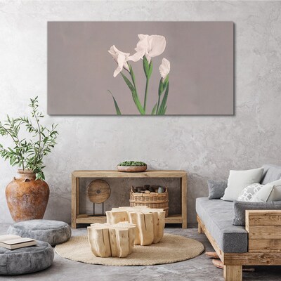 Foto op canvas Bloemen op een grijze achtergrond