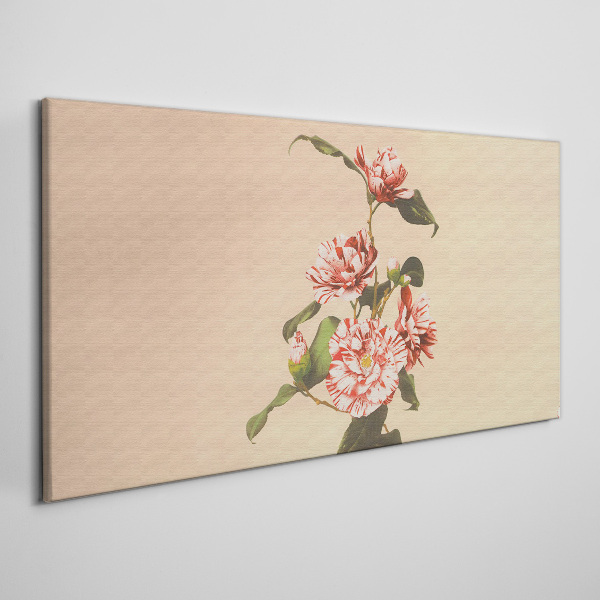 Schilderij op doek Bloemenmotief in delicate tinten
