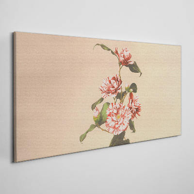 Schilderij op doek Bloemenmotief in delicate tinten